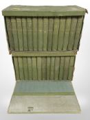 The Miscellaneous Works of William Thackeray in two canvas-bound travel cases, published 1891.