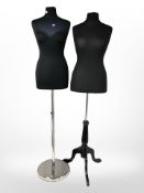 Four mannequins on stands