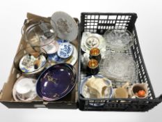 Assorted ceramics including Devon Fieldings lustre fruit bowl, Wedgwood Jasperware teapot,