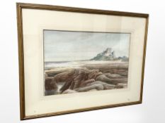 Byron Eric Dawson (British, 1896-1968) Bamburgh Castle, watercolour, 30cm x 45cm,