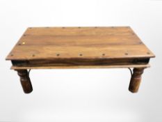 A Sheesham wood rectangular coffee table,