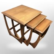 A G Plan teak nest of three tables,
