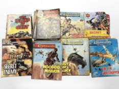 A quantity of Commando and other pocket books.