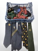 A group of gent's ties, all mining related including National Union of Mineworkers Durham Area,