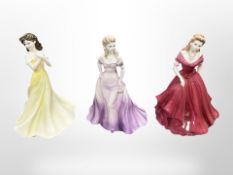 Two Coalport Ladies of Fashion figures, Julie and Belinda,