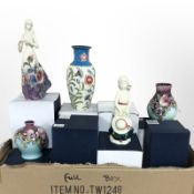 12 assorted pieces of Old Tupton Ware pottery including vases, figure of lady, figure of girl, etc.