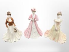 Two Coalport Four Seasons figures, Summer and Autumn, from limited editions of 2000,