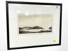 Kenneth Steel (British, 1906-1973) : The Ranger's Lodge, Loch Lomond, drypoint etching,