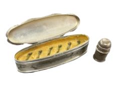 An Edwardian silver ring box with space for six rings, Deakin & Francis Ltd, Birmingham 1902,