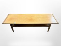 A G Plan teak shaped rectangular coffee table,