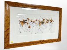 Mary Ann Rogers (British, Contemporary) : A Pack of Beagles, watercolour, signed in pencil,
