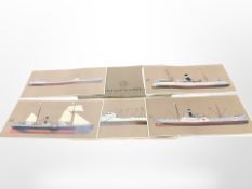 A Danish folio of colour lithographs depicting ships.