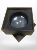 Sixteen glass half-sphere paperweight blanks, diameter 9.