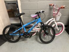 Four various children's bikes