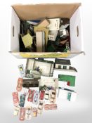 A group of vintage Scalextric cars and a further box of Scalectrix track,