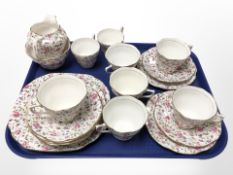 23 pieces of Rosina tea china.