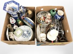 A group of 20th-century ceramics including Royal Albert Old Country Roses plates and tea cups,