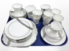 34 pieces of Collingwood bone tea china.