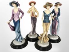 Four Leonardo figures of ladies, height 30cm.