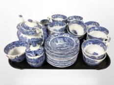 Approximately 38 pieces of Copeland Spode Italian blue and white tea china.