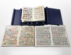 10 albums of assorted world stamps.