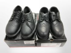 Two pairs of Arco safety shoes, size 9.