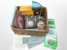 A Philip Harris Limited enamelled table lamp, Beatles vinyl single collection (packaging as found),
