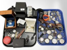 A substantial quantity of vintage and other wristwatches, pocket watches, some automatic,