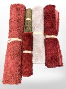 Five contemporary machined rugs