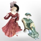 A Royal Doulton Figure of the Year, 'Patricia' HN 3365 and a further figure, 'Ascot' HN 2356.