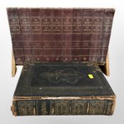 A Victorian tooled leather family Bible,