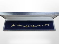 A 9ct gold bracelet, length 18cm. CONDITION REPORT: 1.9g.