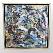 Contemporary School : Abstract study, oil on canvas, 40 cm x 40 cm,