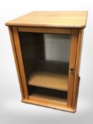 A G Plan teak glazed door audio cabinet,