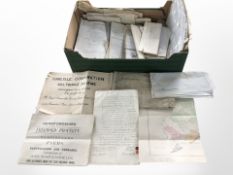 A quantity of 19th-century ephemera relating to property and commerce, parts relating to Carlisle,
