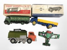 A Dinky Toys 522 Bedford flatbed lorry, further Dinky Super Toys 511 Guy four-tonne lorry,