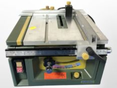 A Proxxon LU-6868 bench top circular saw.