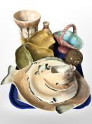 Various ceramics to include Shorter and Son fish-patterned dinner wares, Burleigh Ware floral vase,