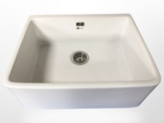 A Carron porcelain Belfast sink, width 60cm.