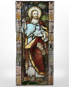 A stained glass window, an allegory of John 10:14 - I Am the Good Shepherd,
