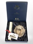 An Arthur Price RMS Titanic silver-plated bowl in presentation box, width 15cm.