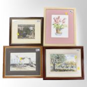 J. L. Paton : Black Door, watercolour with bodycolour, signed, dated 5.2.