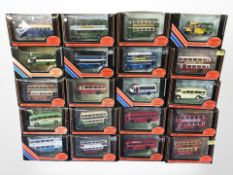 20 Exclusive First Editions 1:76 scale die-cast buses, all boxed.