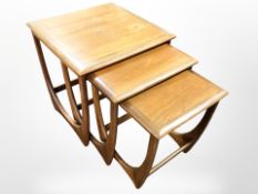 A G Plan teak nest of three tables,