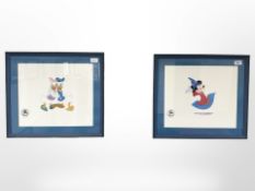 Walt Disney Productions : Fantasia Sorcerer, hand painted movie film cel, 31 cm x 36 cm,