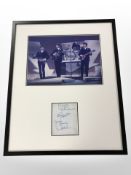 A contemporary Beatles print with facsimile signatures, overall 71cm x 57cm.