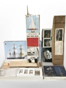 A group of scale model boat modelling kits including HMS Pandora, HMS Victory, etc.