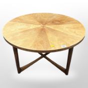 20th century teak circular coffee table,