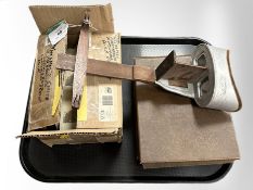 An Underwood & Underwood slide viewer together with a large quantity of photographic slides