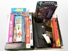 A quantity of board games, Casio cash till, etc.